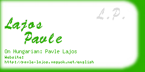 lajos pavle business card